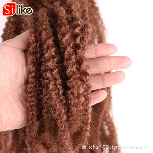 Afro Kinky Curly Soft Crochet Twist Hair Braids Marley Mambo Hair 18inch Marley Twist Crochet Braid Hair Soft Cheap Synthetic